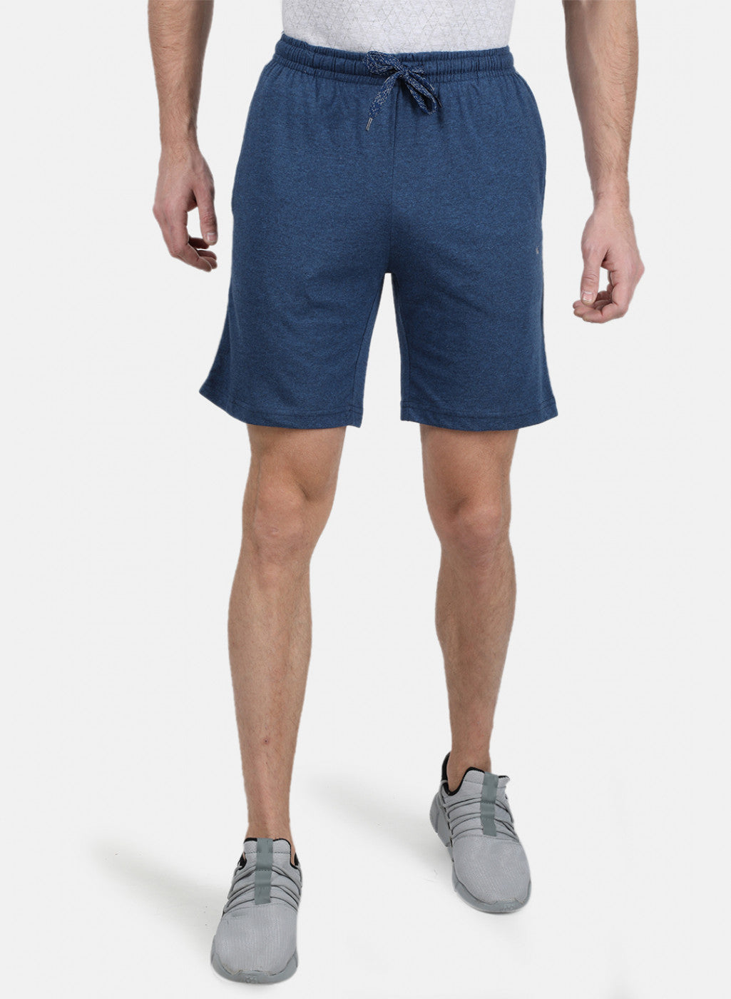 Mens NAvy Blue Plain Bermuda