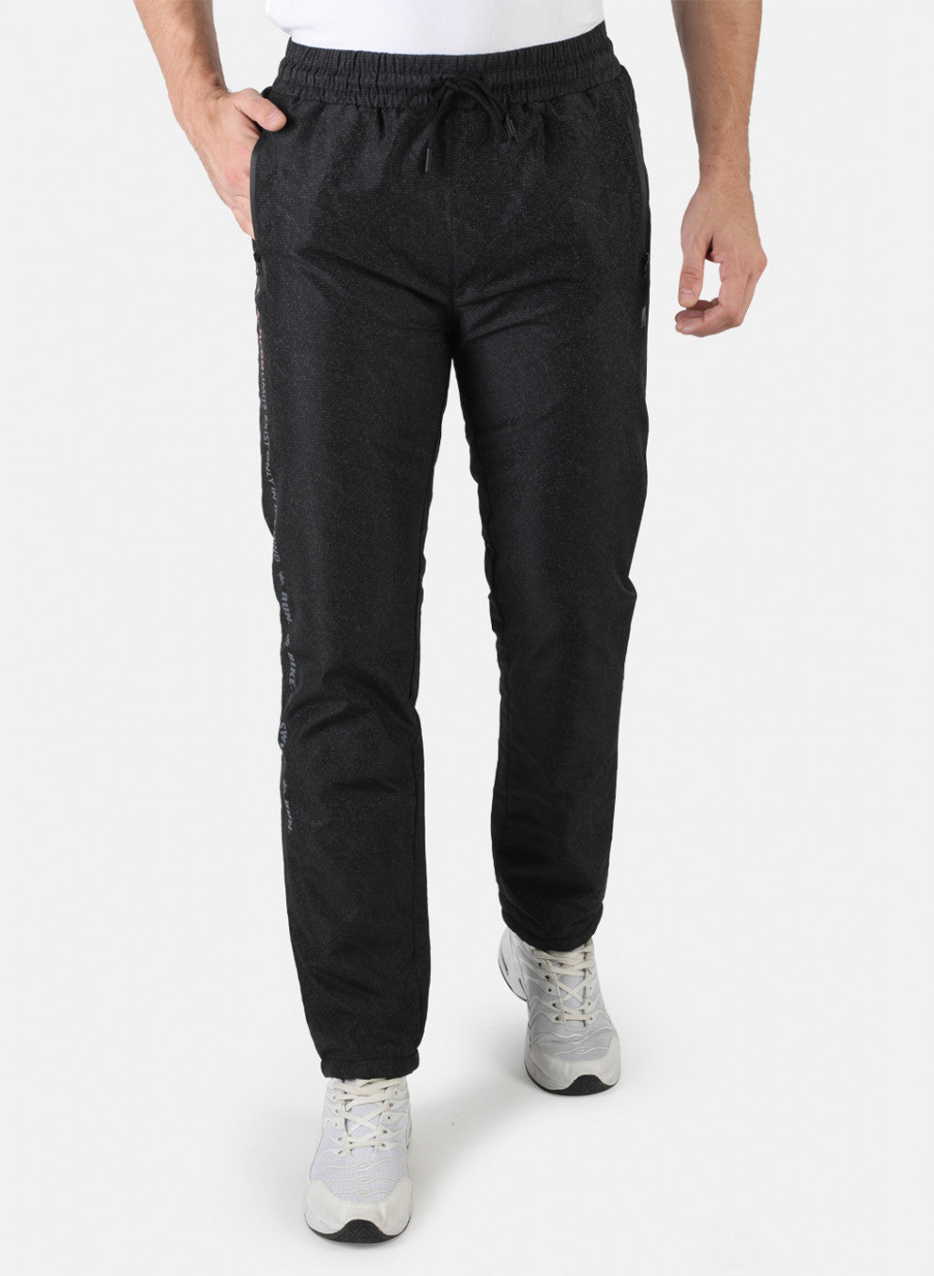 Men Black Printed Winter Lower