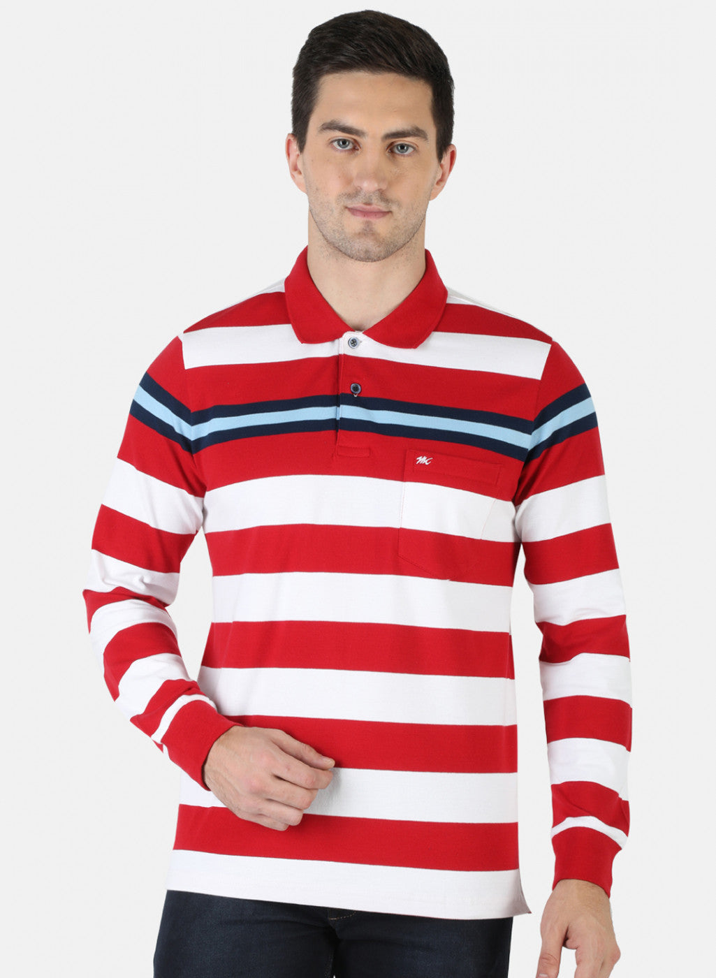 Men Maroon Stripe T-Shirt