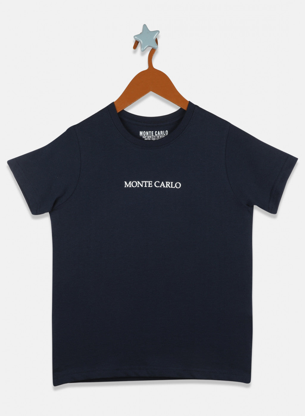 Boys Navy Blue Plain T-Shirt