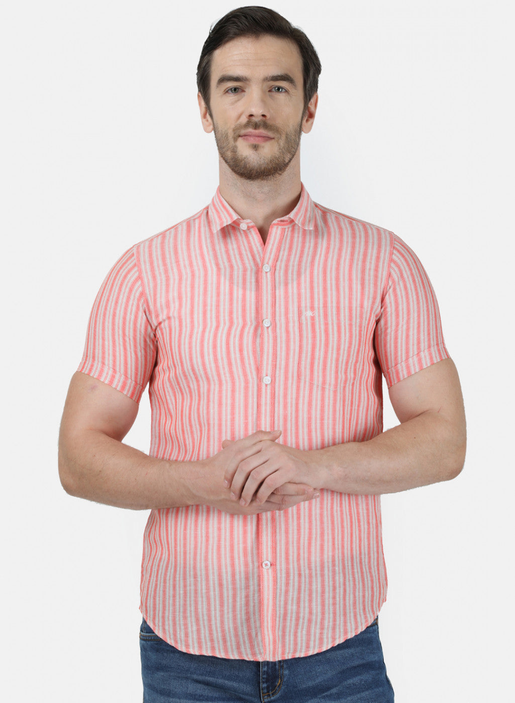 Mens Light Pink Check Shirt