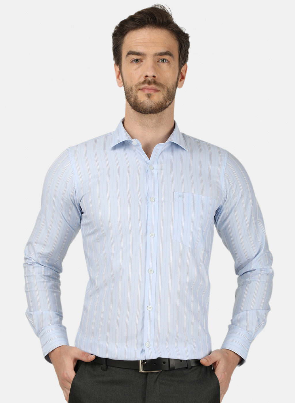 Mens Blue Stripe Shirt