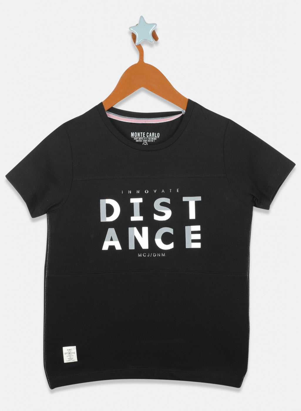 Boys Black Printed T-Shirts