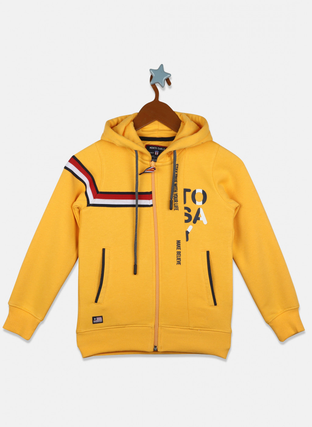 Boys Brown Printed Sweatshirt