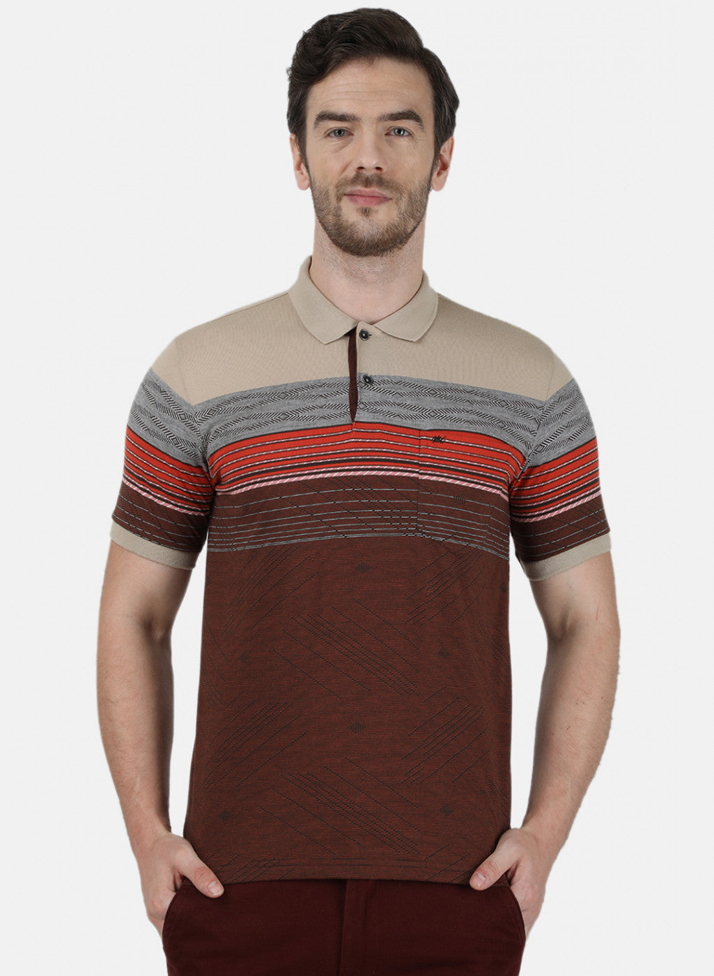 Mens Multi Color Stripe T-Shirt