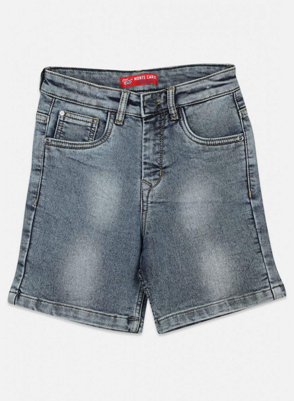 Boys Light Blue Heavy Wash Shorts
