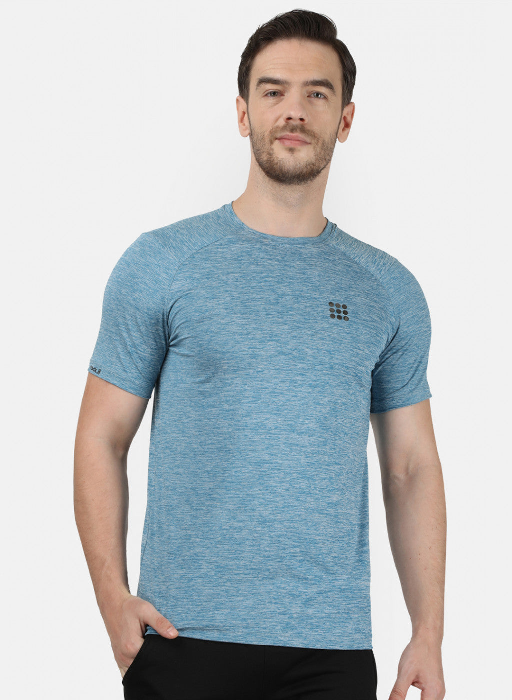 Rock.it Men Blue Self Design T-Shirt