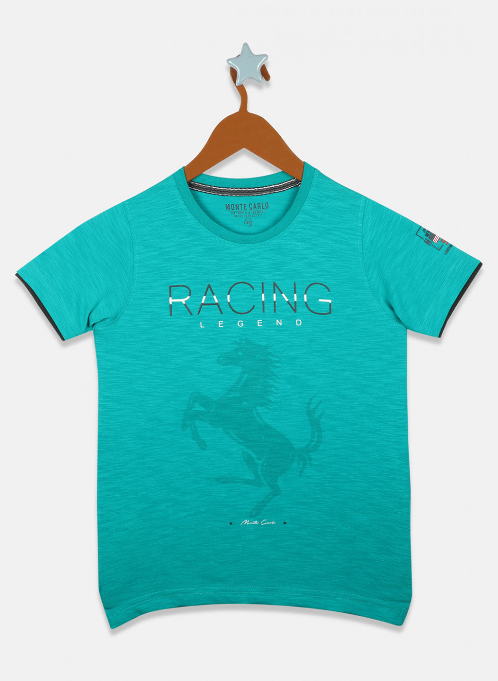 Boys Green Printed T-Shirts