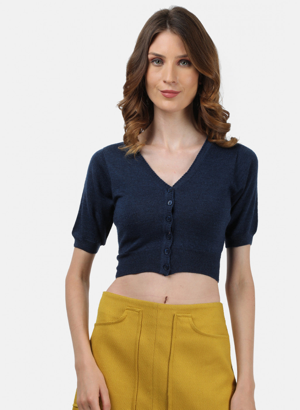 Women Blue Solid Blouse
