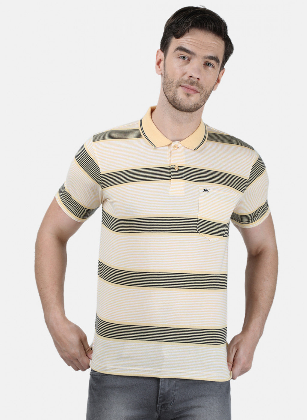 Mens Yellow Stripe T-Shirt