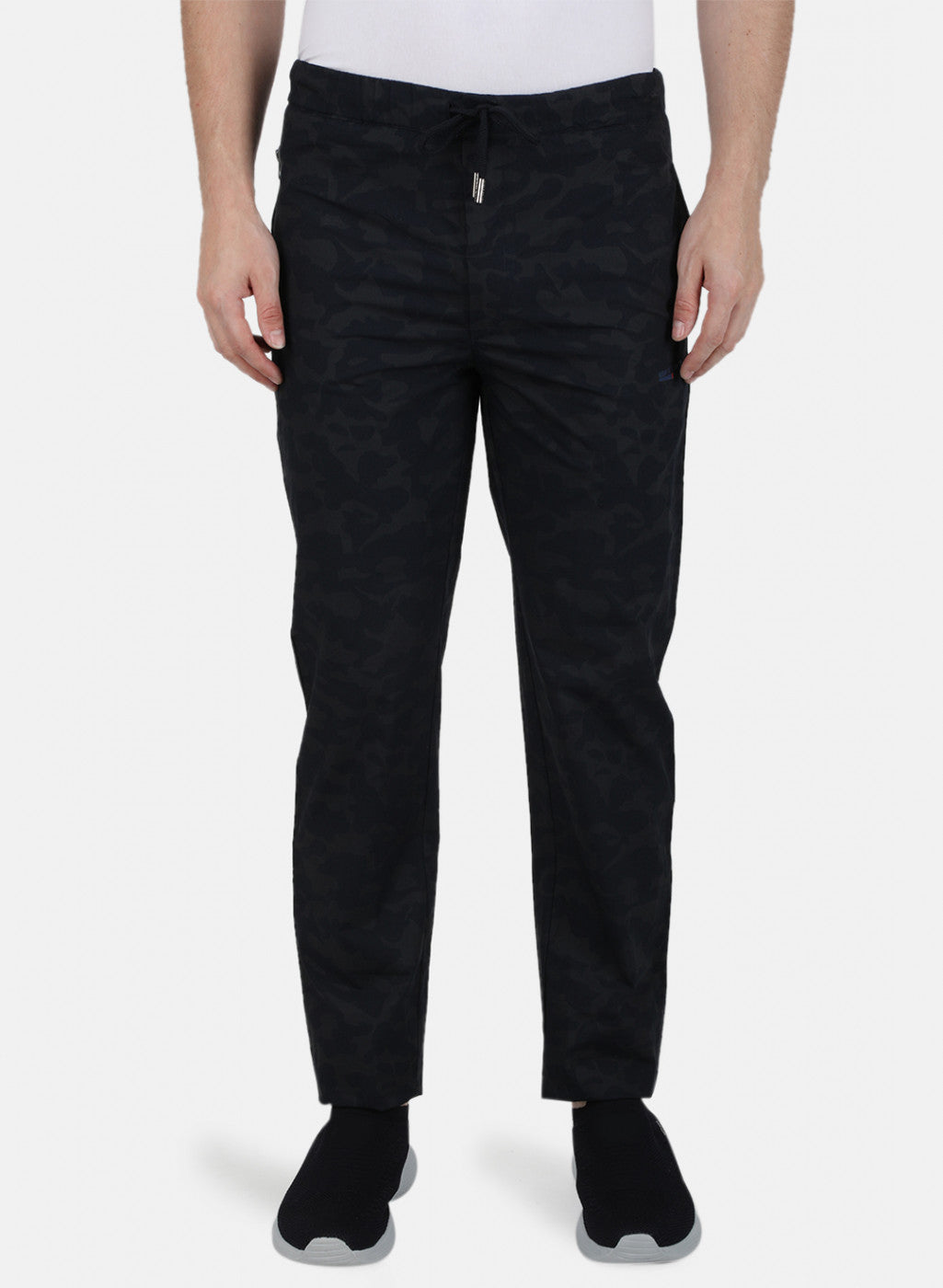 Mens Navy Blue Printed Lower