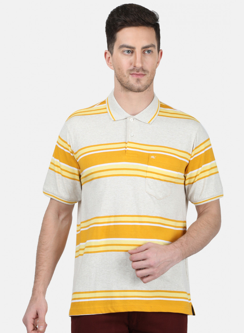 Mens Yellow Stripe T-Shirt