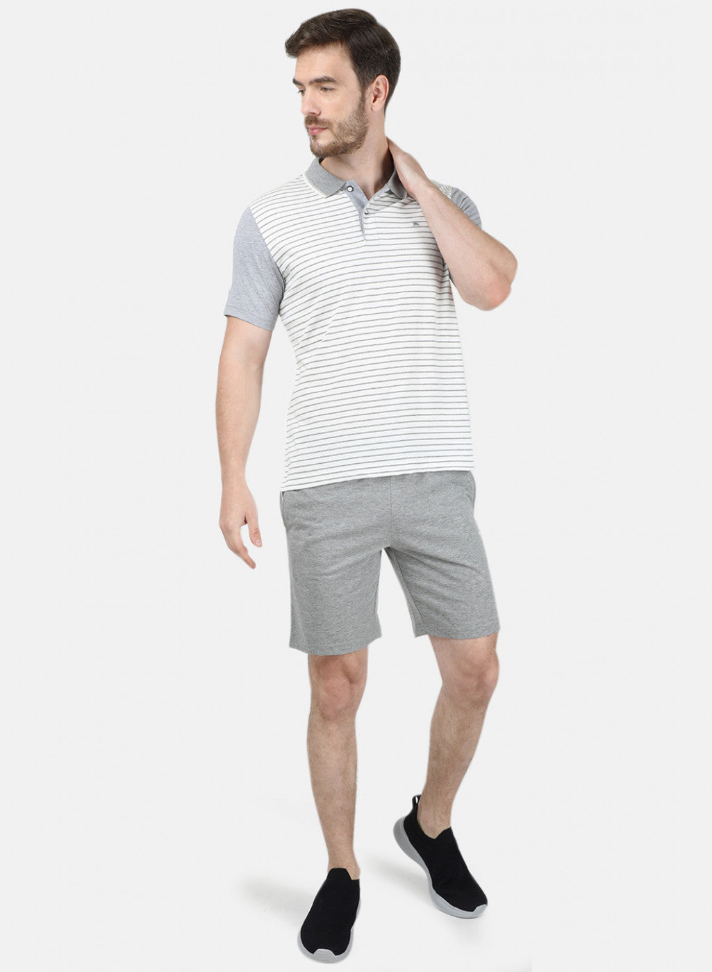 Mens White Stripe 3 Pc Combo Set