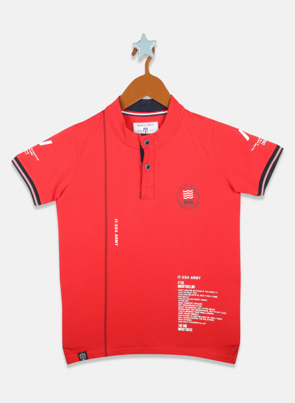 Boys Red Printed T-Shirts