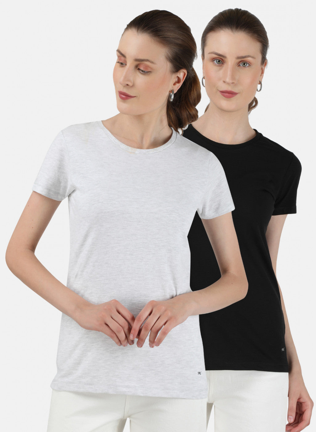 Womens Black & Grey Plain Top 2Pc Set