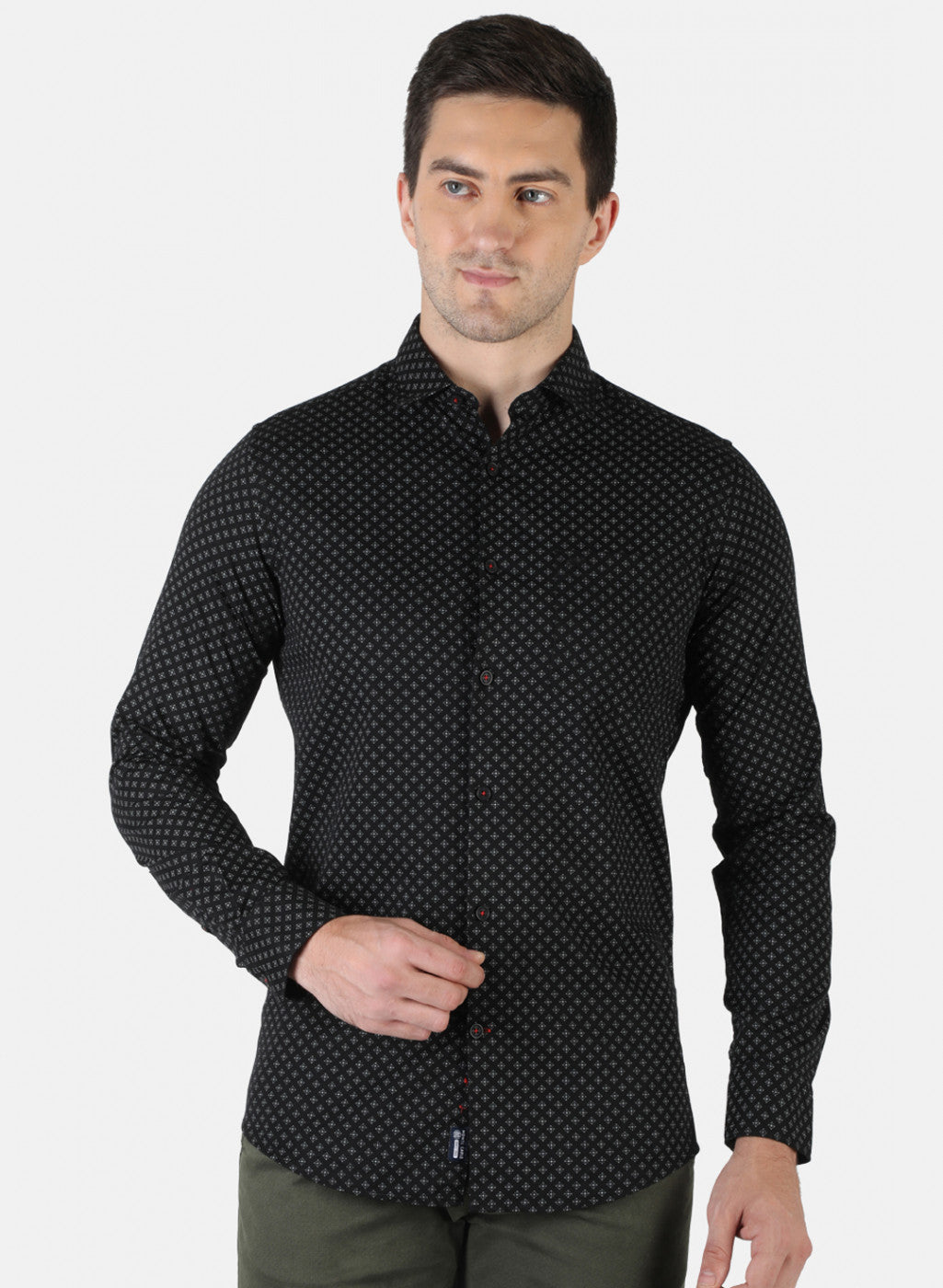 Men Black Printed Shirt