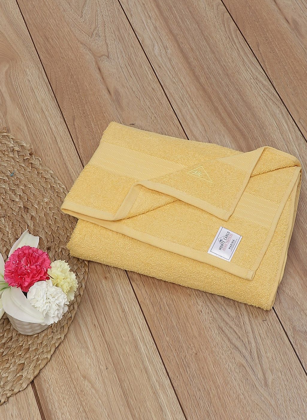 Yellow Cotton 400 GSM Bath Towel