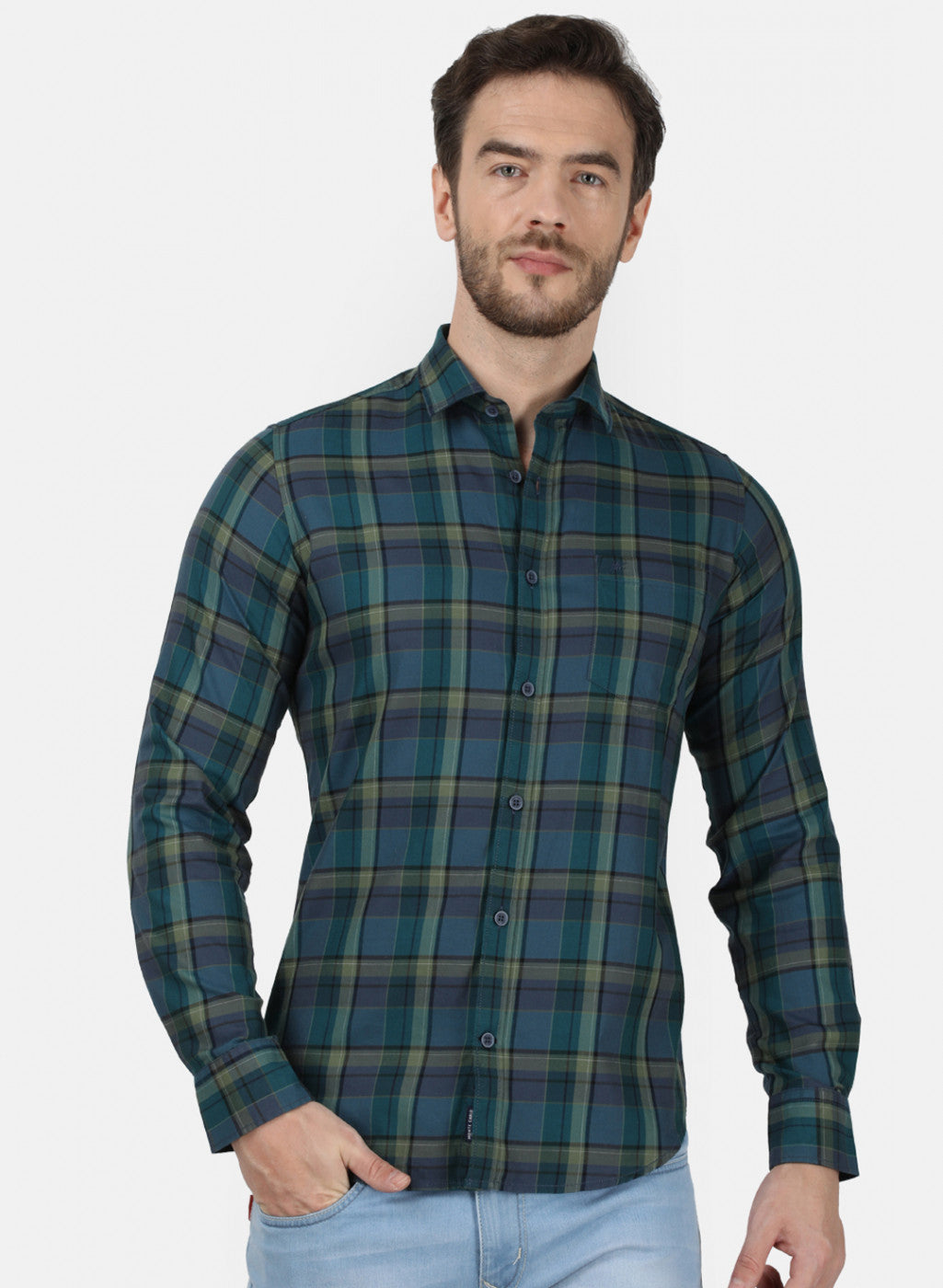 Mens Green Check Shirt