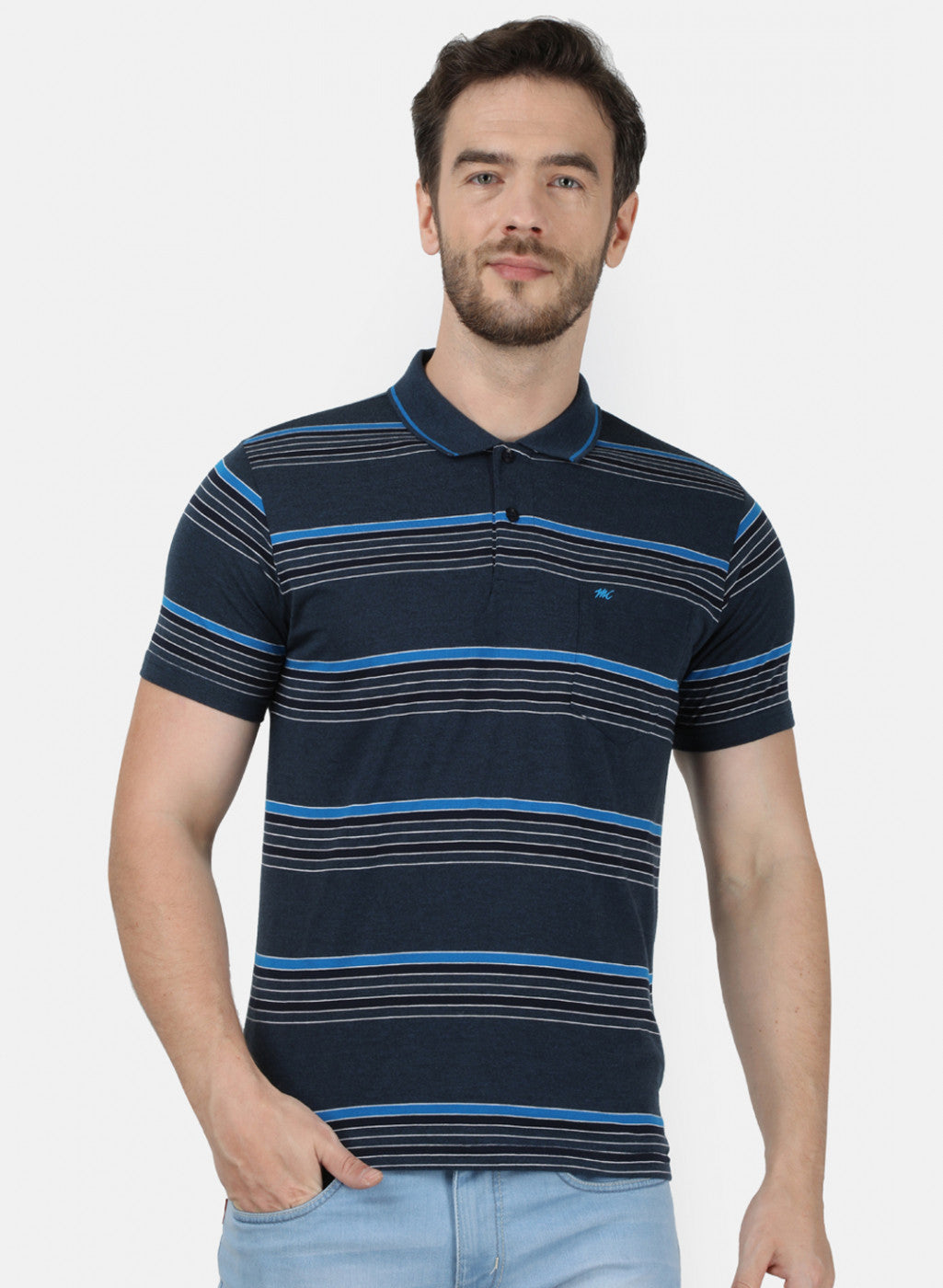 Mens Blue Stripe T-Shirt