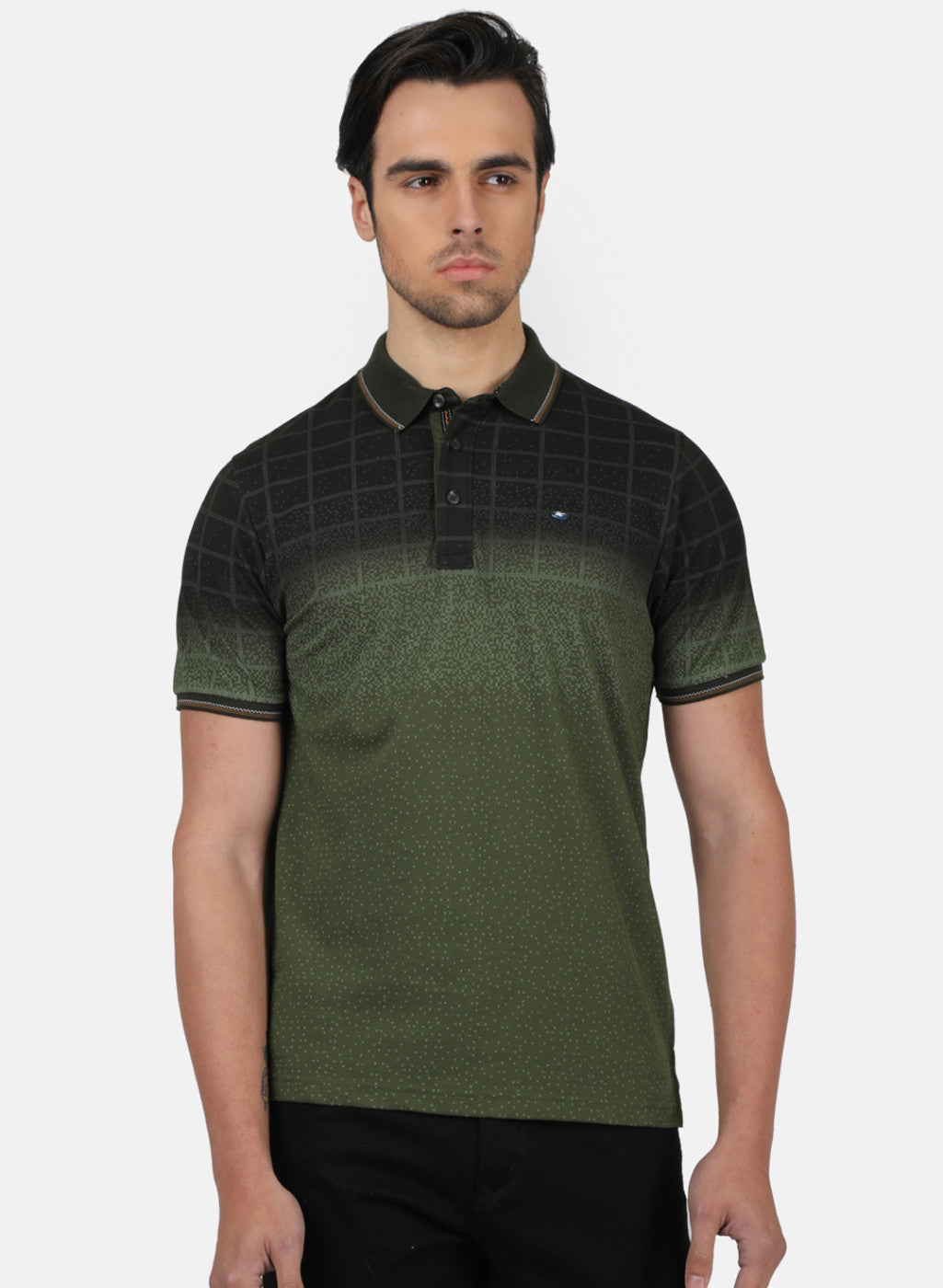 Men Olive Printed T-Shirts