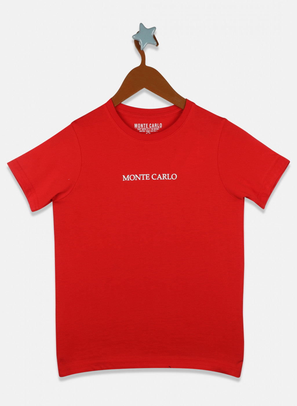 Boys Red Plain T-Shirt
