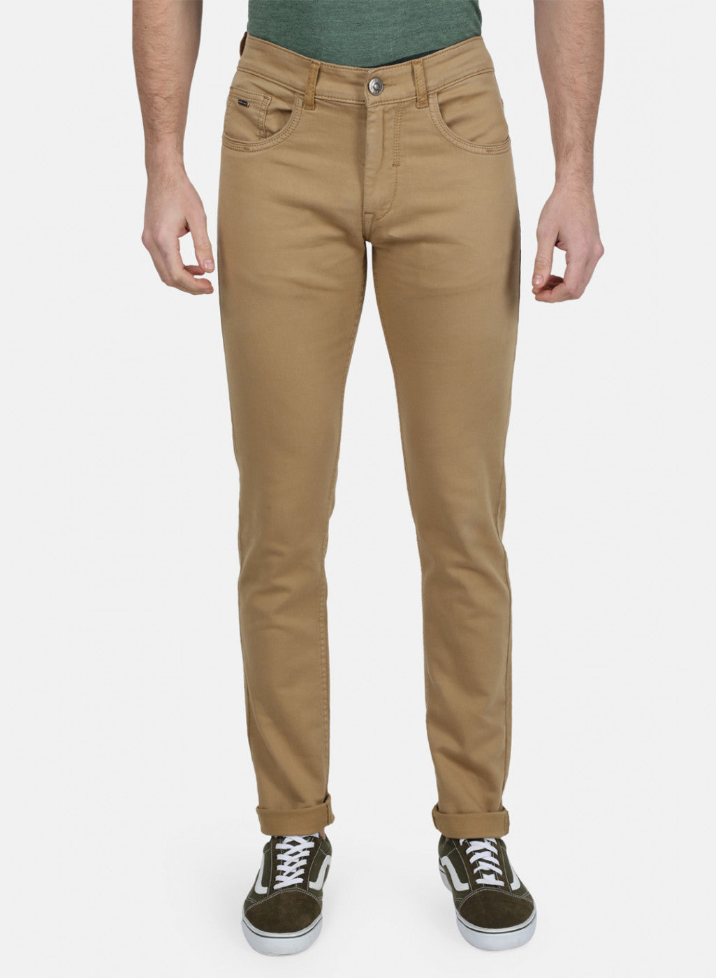 Mens Mustard Skinny Denim