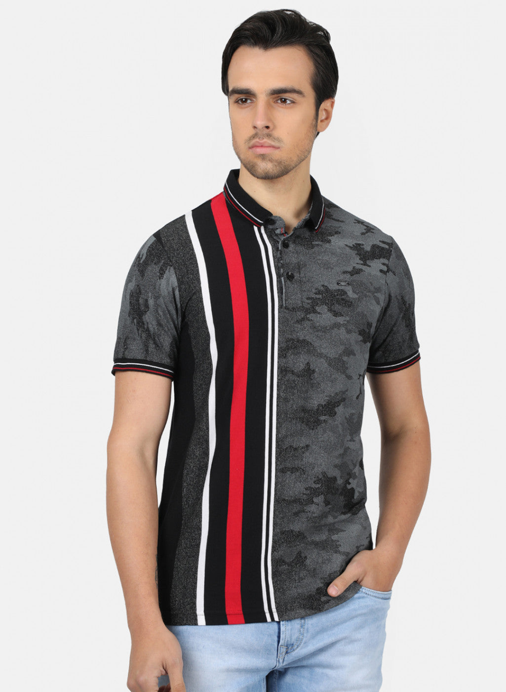 Men Black Printed T-Shirts