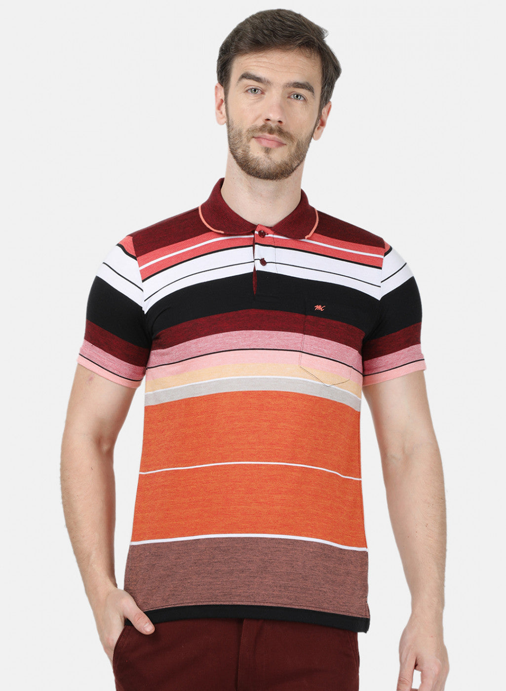 Mens Multi Color Stripe T-Shirt