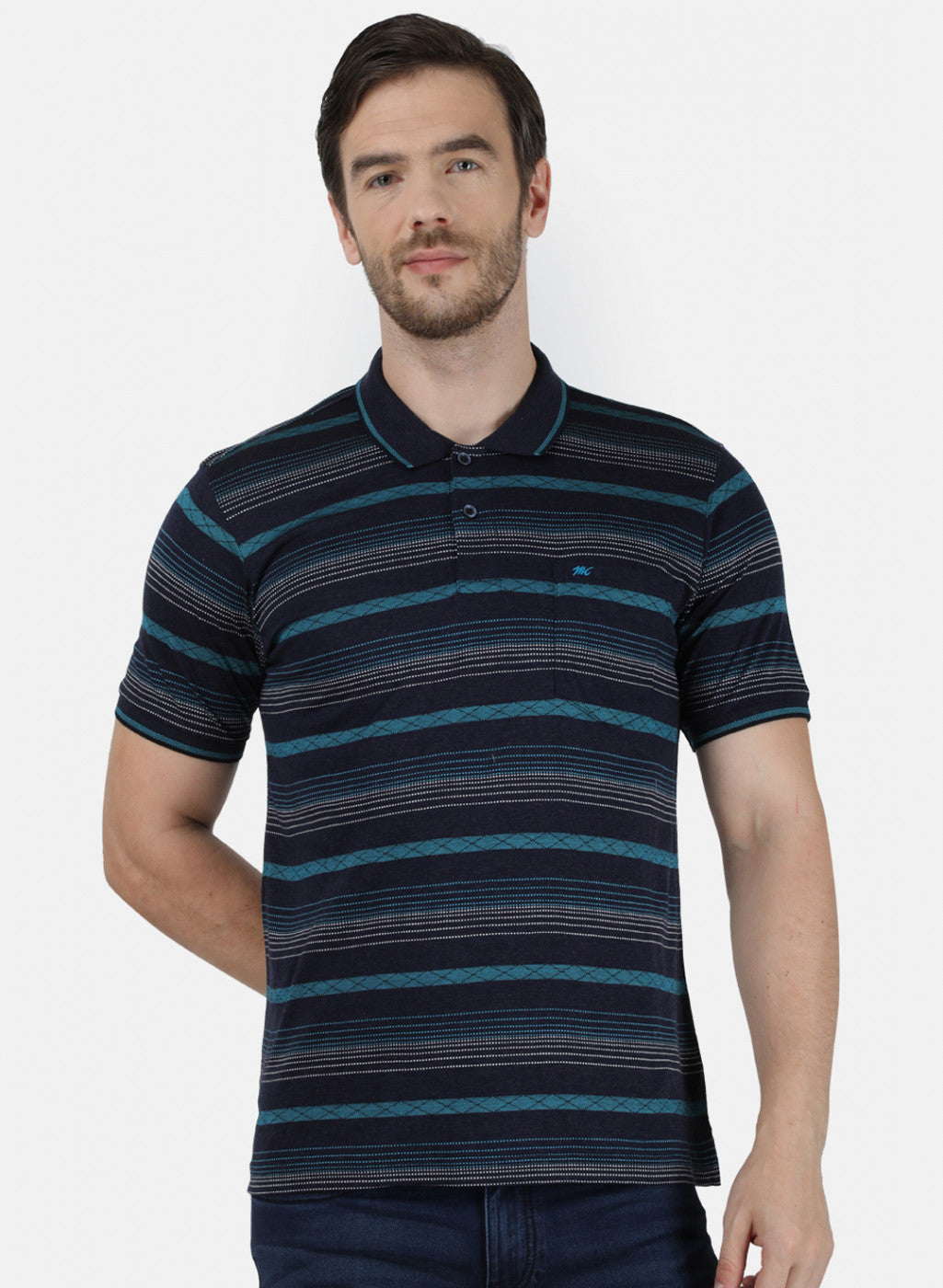 Mens Blue Stripe T-Shirt