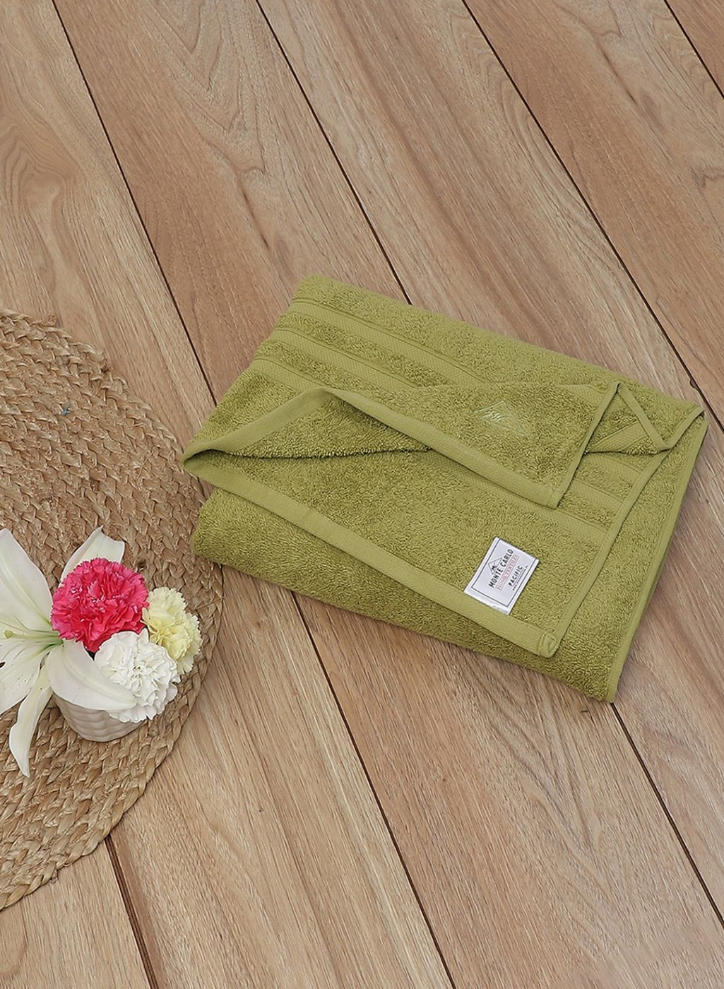 Green Cotton 525 GSM Bath Towel
