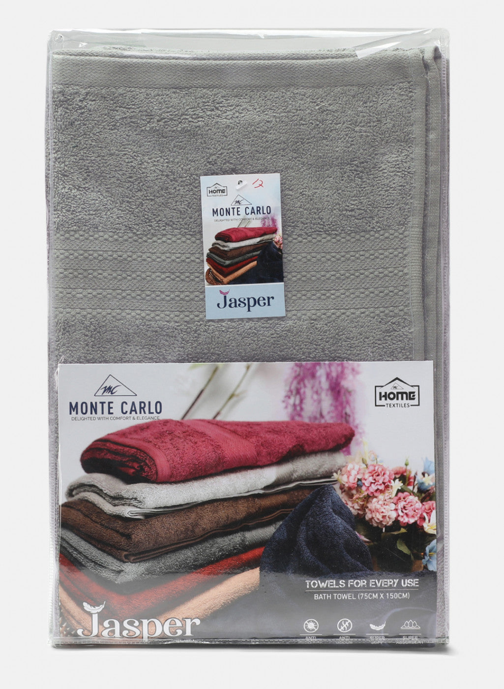 Grey Cotton 400 GSM Bath Towel