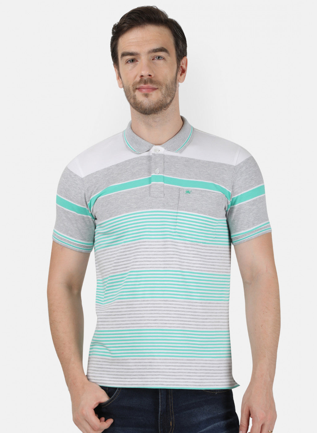 Mens Green Stripe T-Shirt