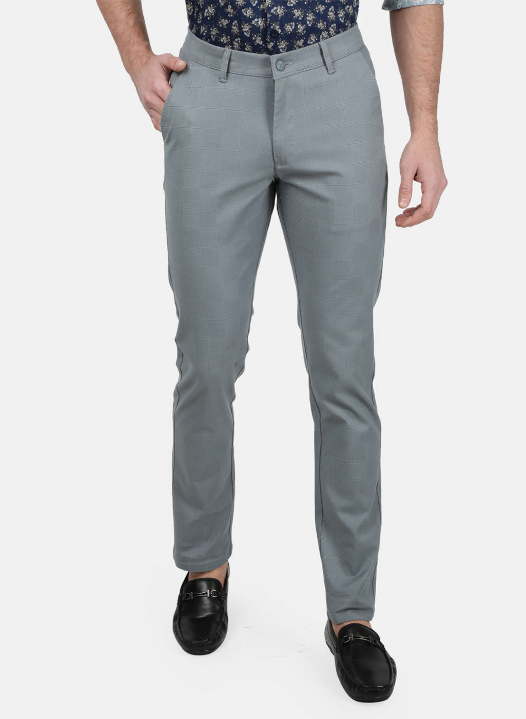 Mens Grey Smart Trouser
