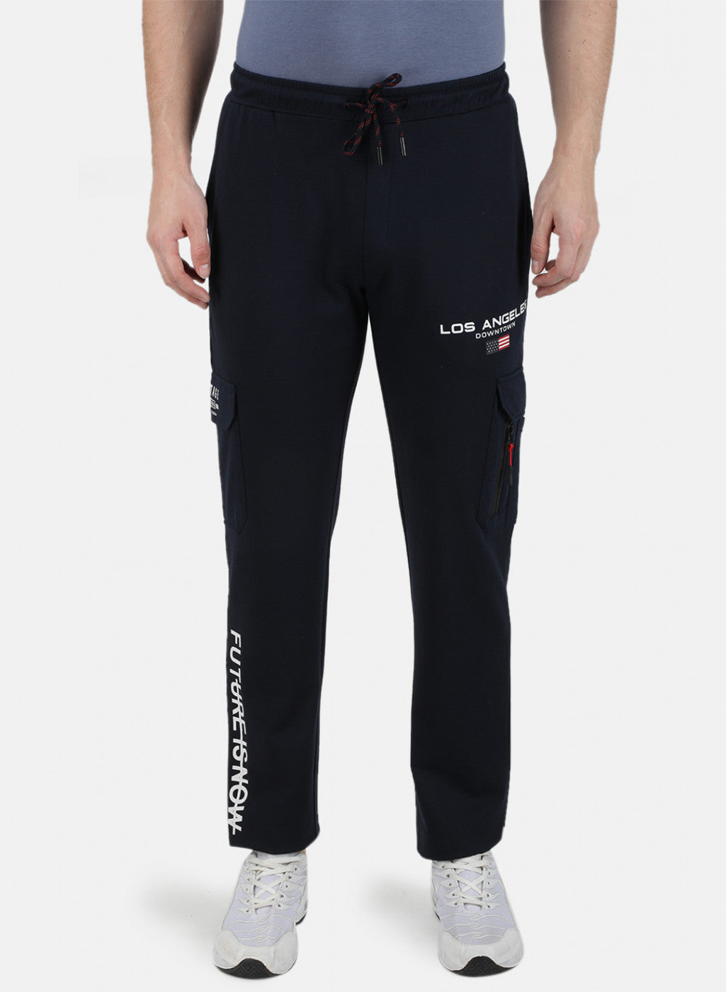 Mens Navy Blue Printed Lower