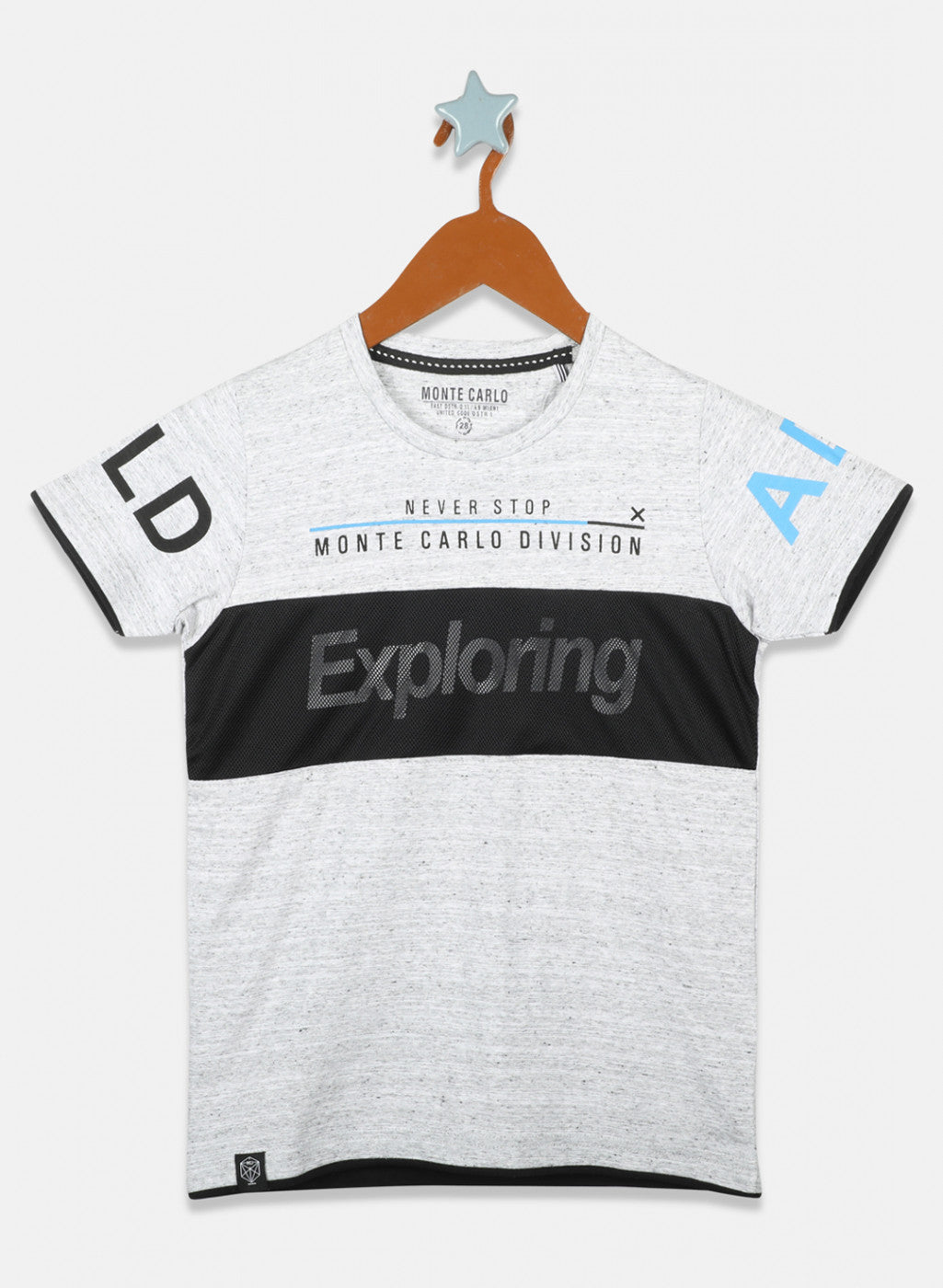 Boys Grey Printed T-Shirts