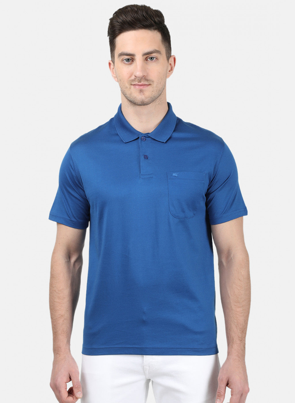 Mens Blue Plain T-Shirt