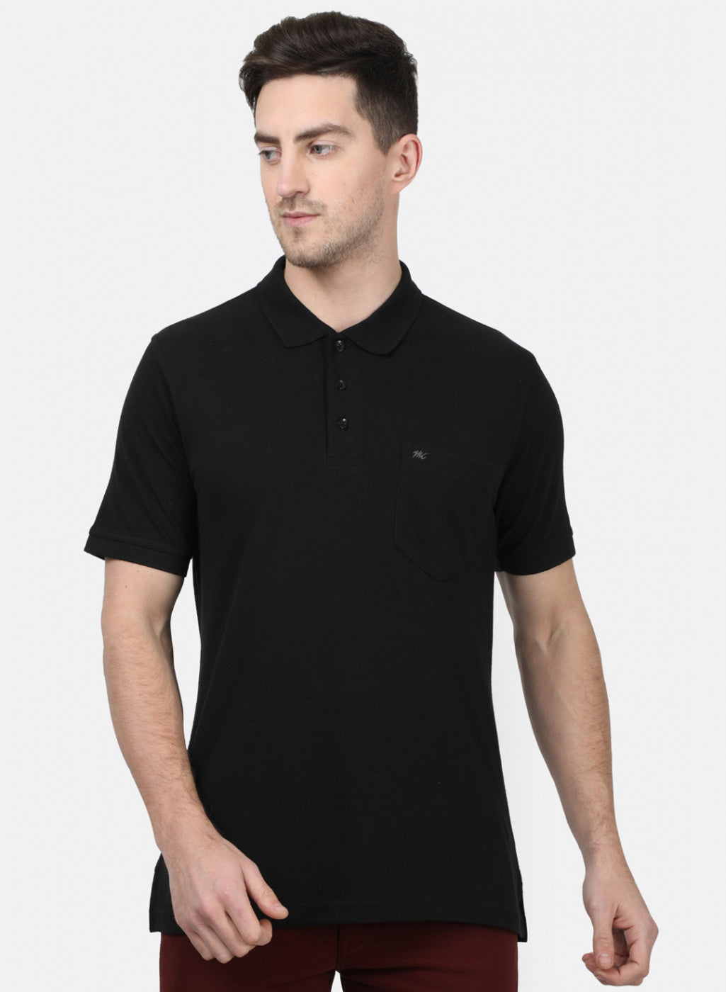 Mens Black Plain T-Shirts