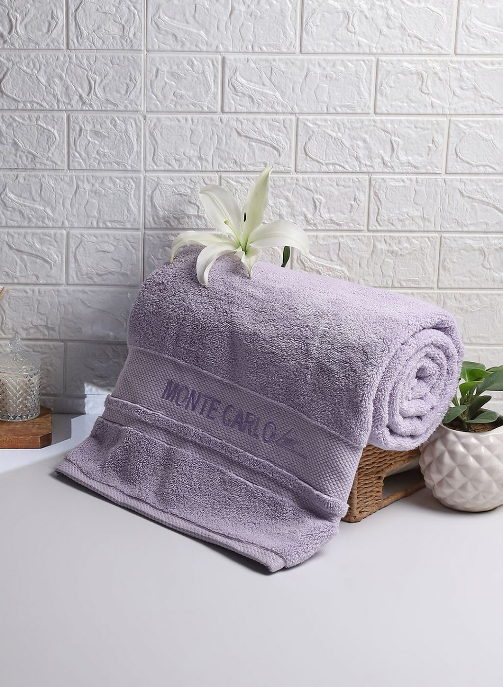 Purple Cotton 625 GSM Bath Towel