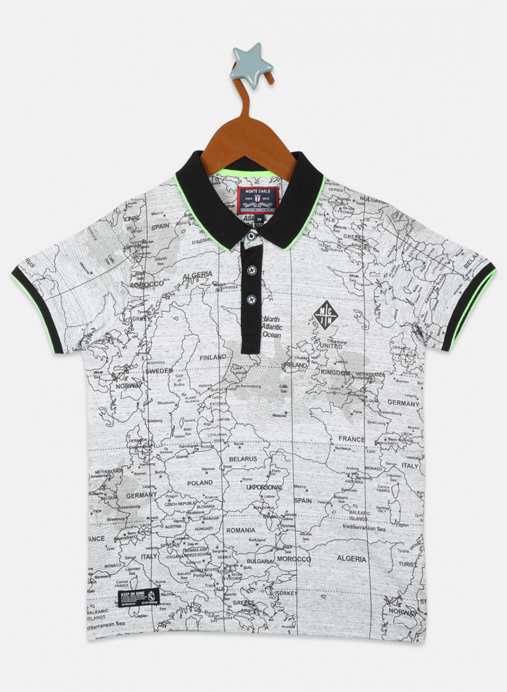 Boys Grey Printed T-Shirts