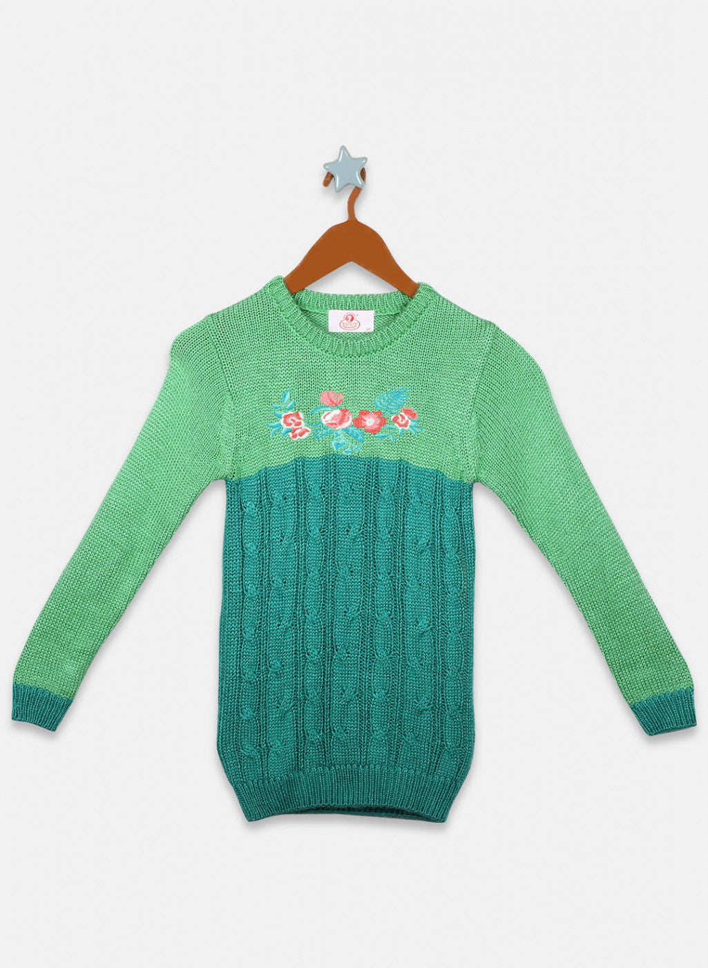 Oswal Green Girls Top