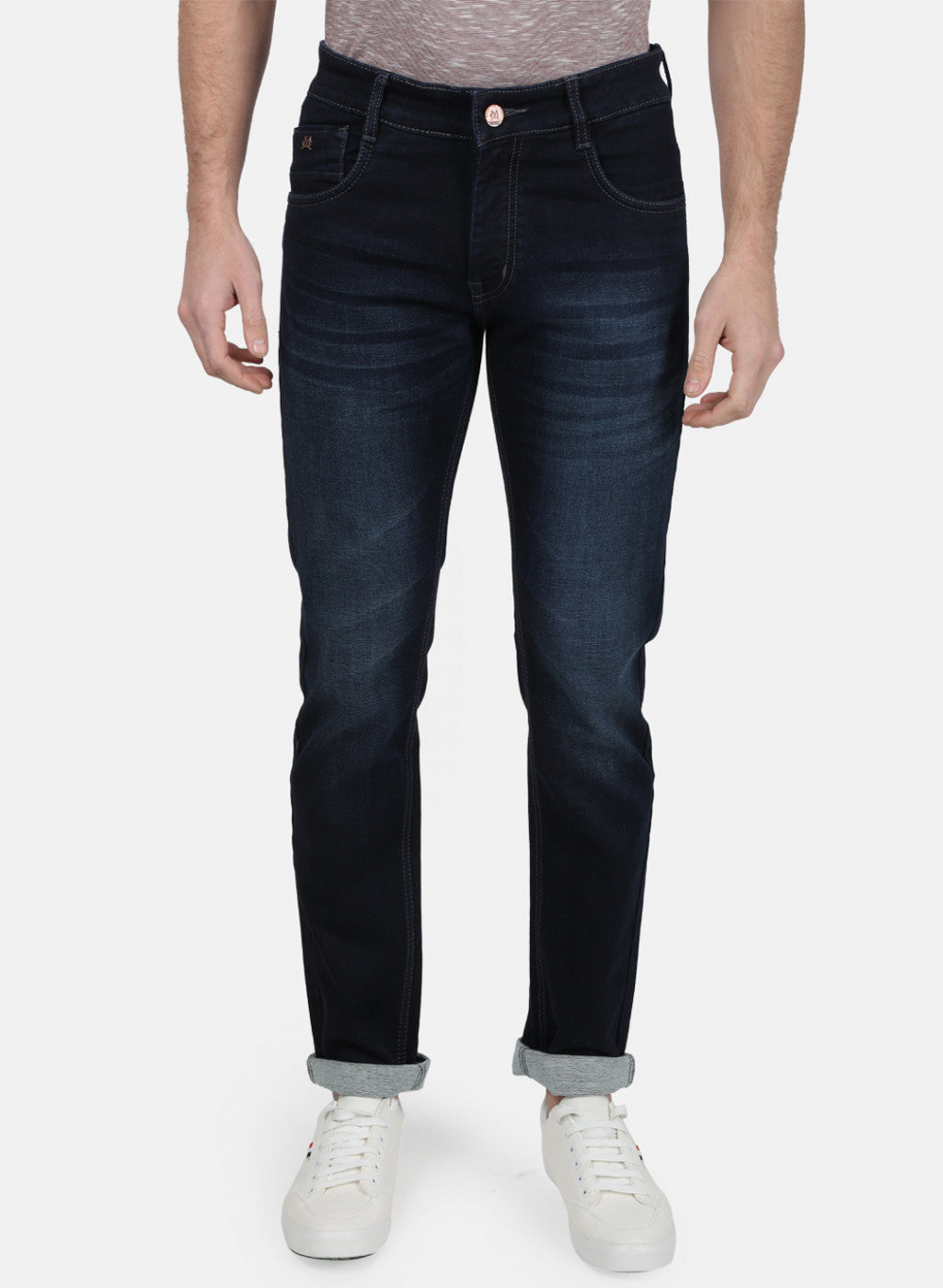 Mens NAvy Blue Skinny Denim