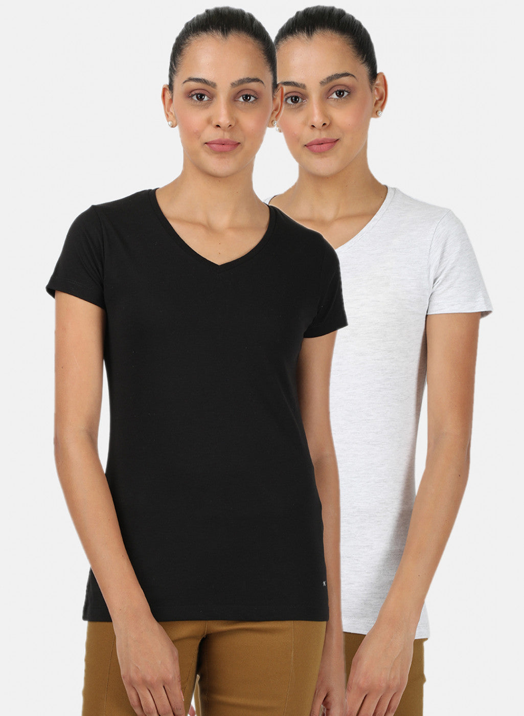 Womens Black & Grey Plain Top 2Pc Set