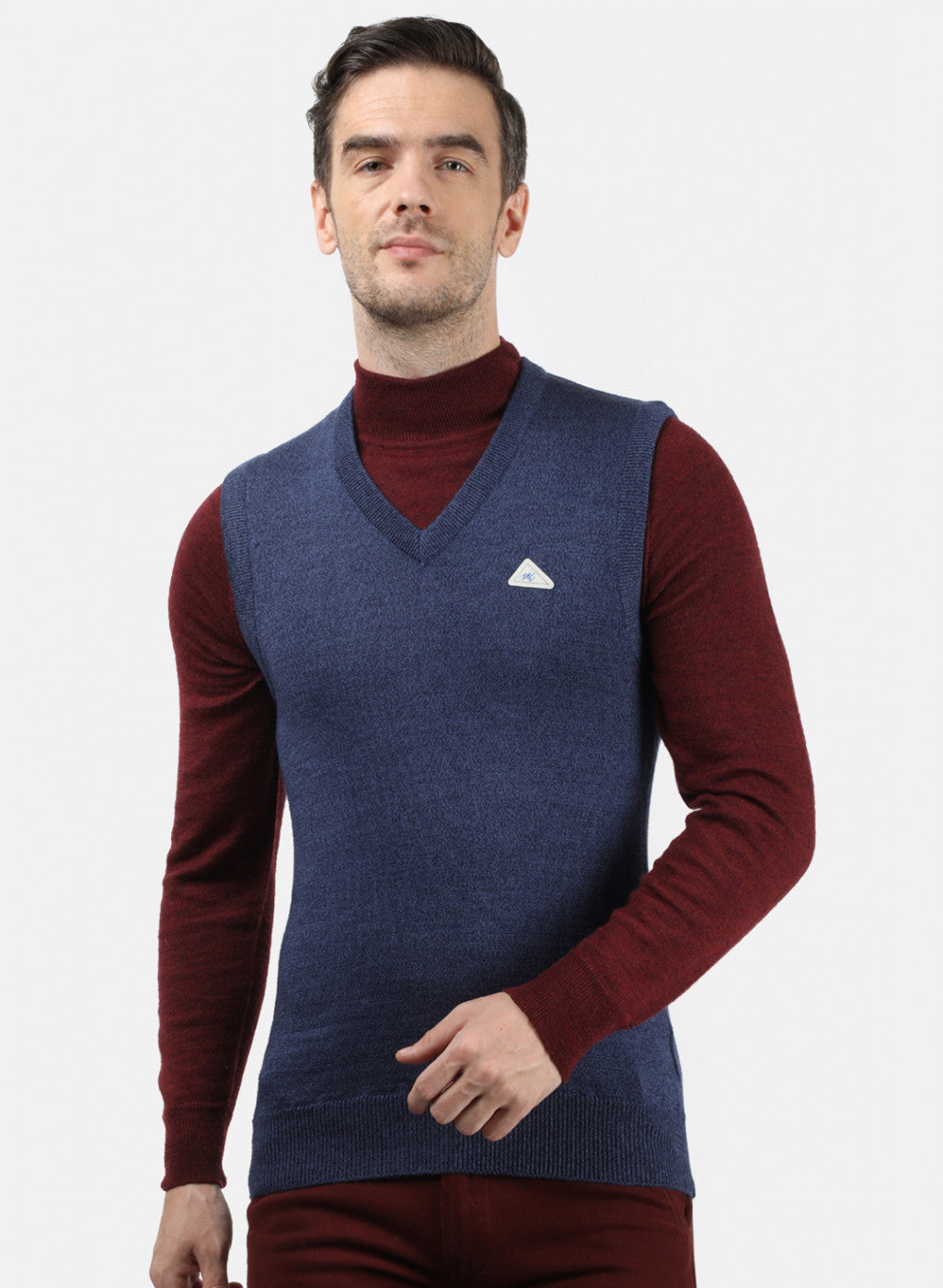 Men NAvy Blue Solid Sweater
