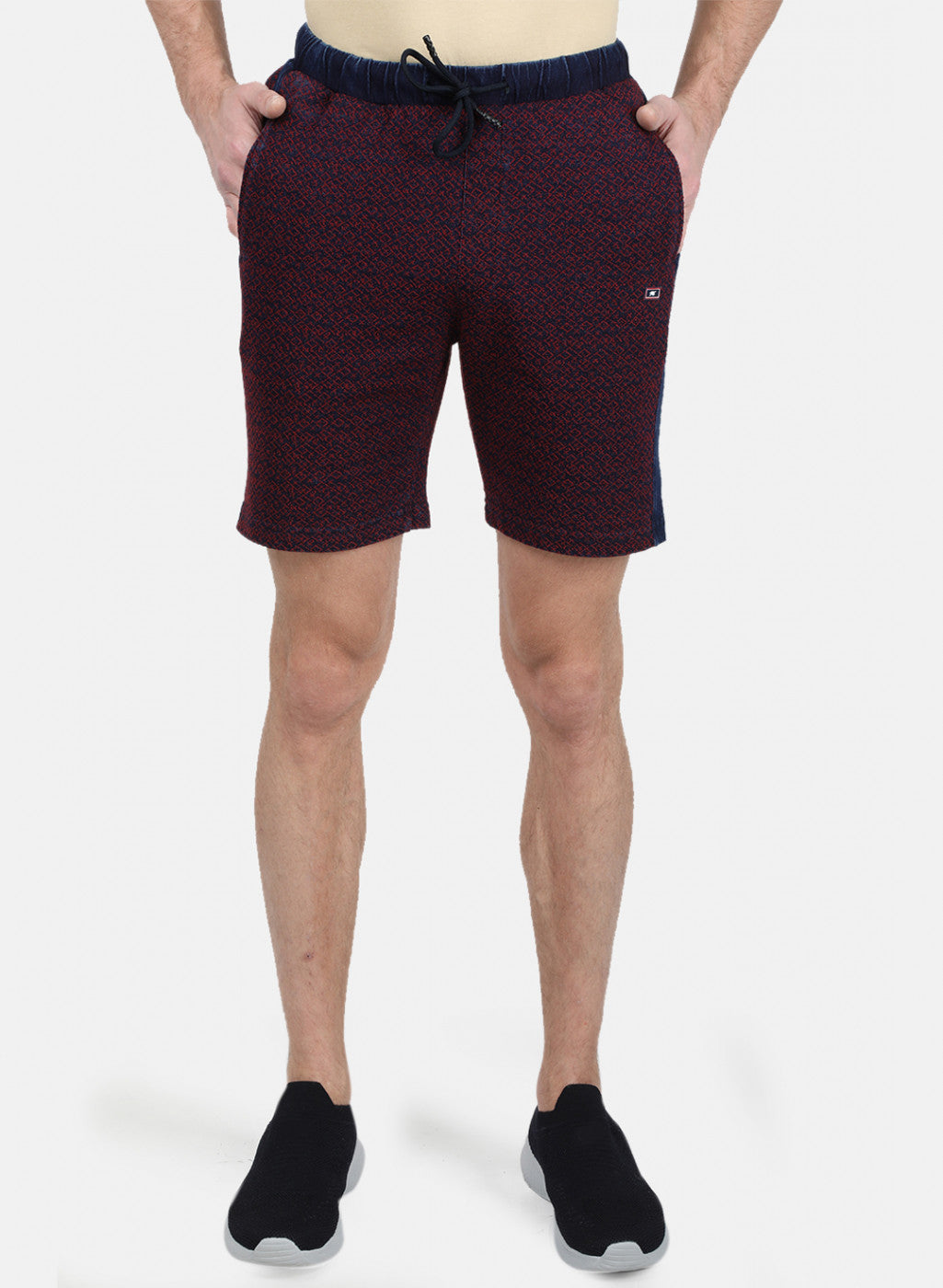 Mens Red Slim Bermuda