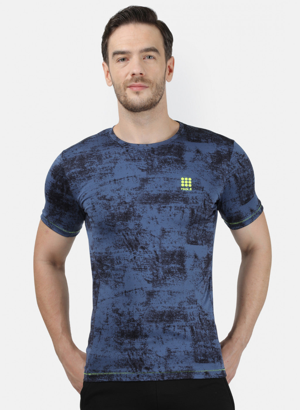 Rock.it Men Blue Printed T-Shirt