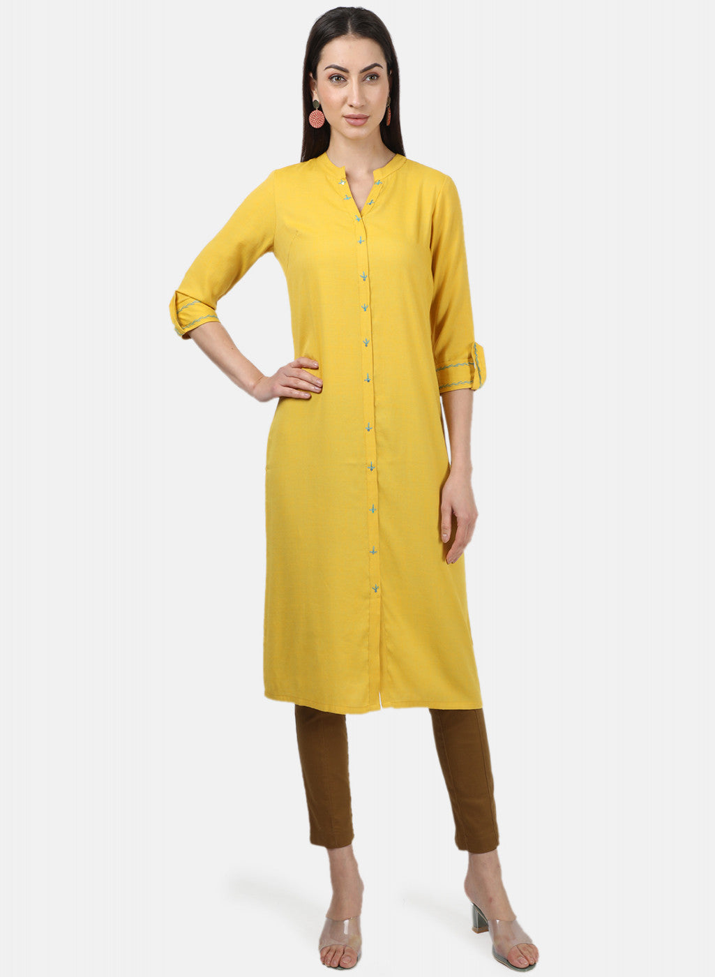 Womens Gold Plain Tunics