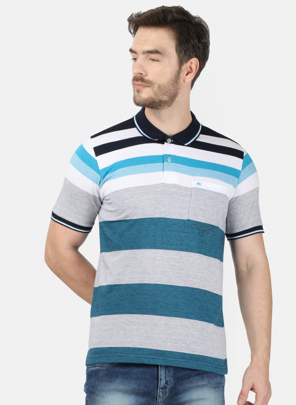 Mens Blue Stripe T-Shirt