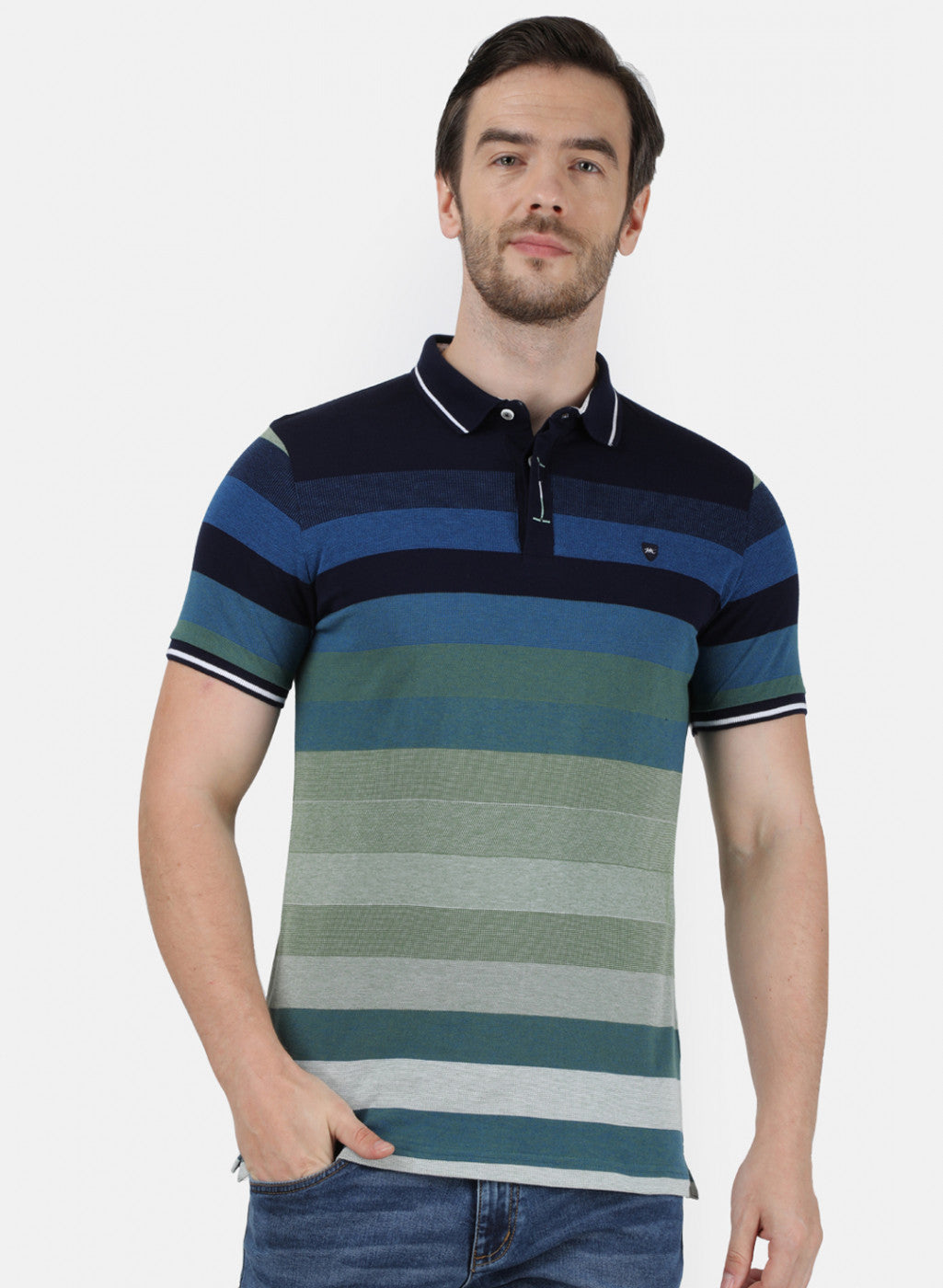 Mens Multi Color Stripe T-Shirt
