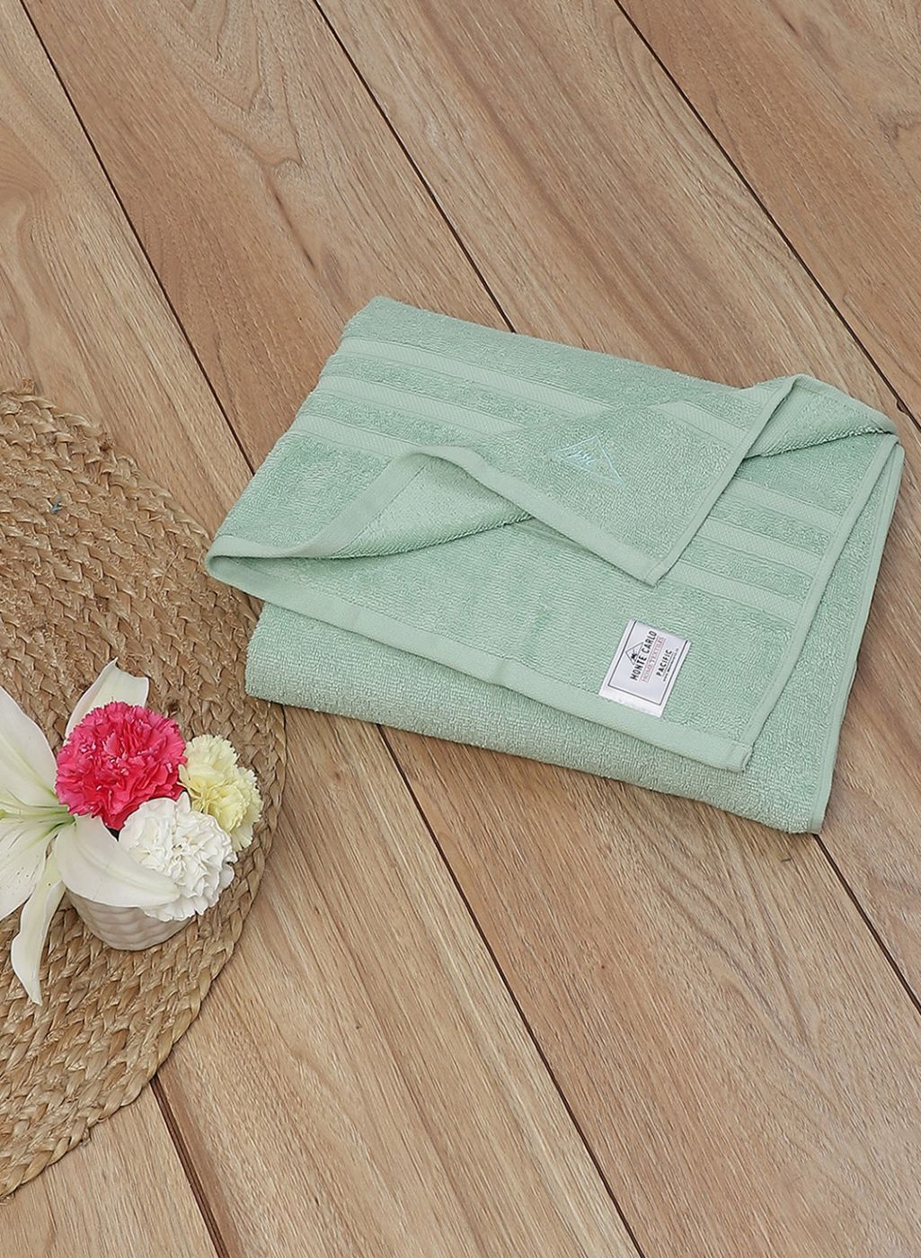 Green Cotton 525 GSM Bath Towel