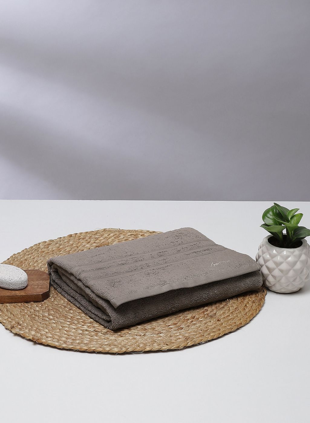 Grey Cotton 525 GSM Bath Towel